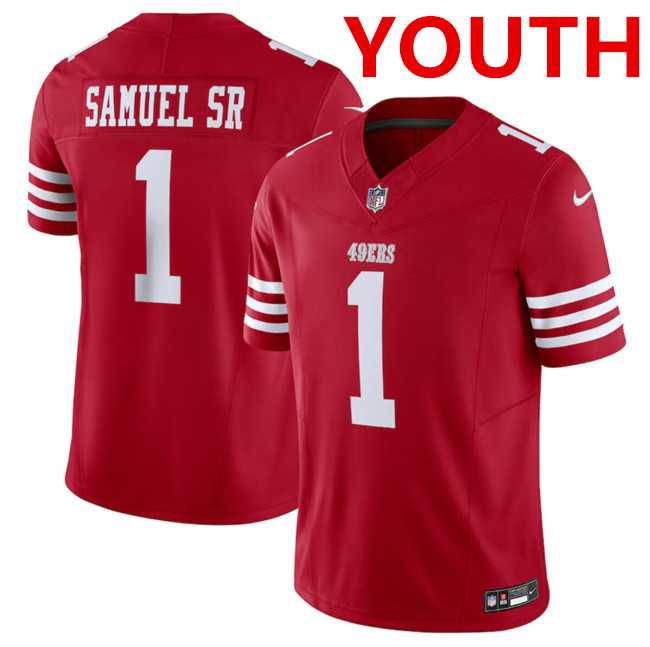 Youth San Francisco 49ers #1 Deebo Samuel Red 2024 F.U.S.E. Vapor Untouchable Limited Football Stitched Jersey Dzhi->pittsburgh steelers->NFL Jersey